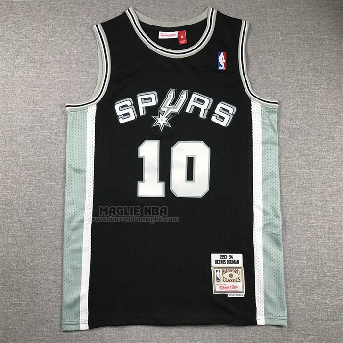 Maglia
 Dennis Rodman NO 10 San Antonio Spurs Mitchell & Ness 1993-94 Nero
